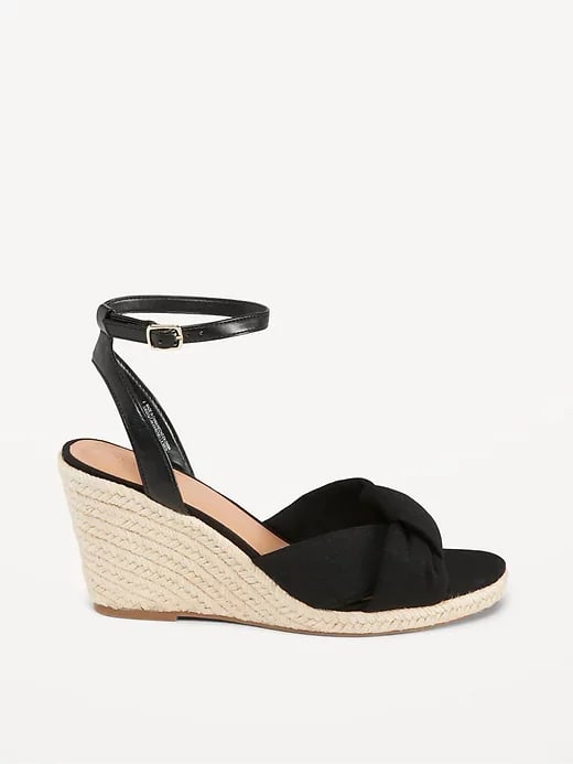 Old Navy Knotted Canvas Espadrille Wedge Sandals