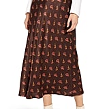 something navy midi slip skirt