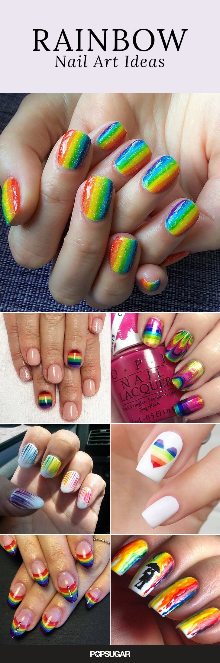 Rainbow Nail Art Ideas Popsugar Beauty