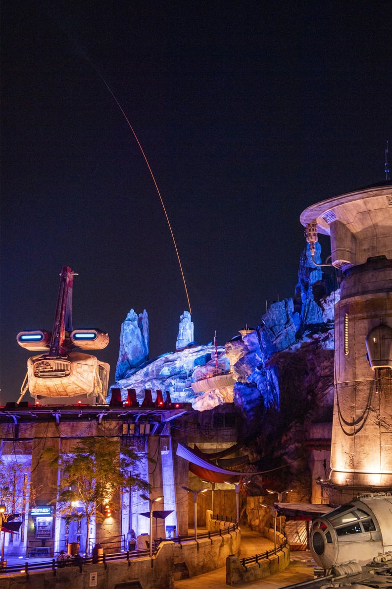 SpaceX Falcon 9 Rocket Above Star Wars: Galaxy’s Edge at Disney’s Hollywood Studios