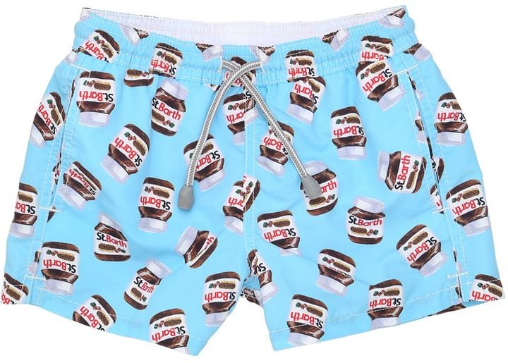 MC2 Saint Barth Nutella-Printed Nylon Swim Shorts