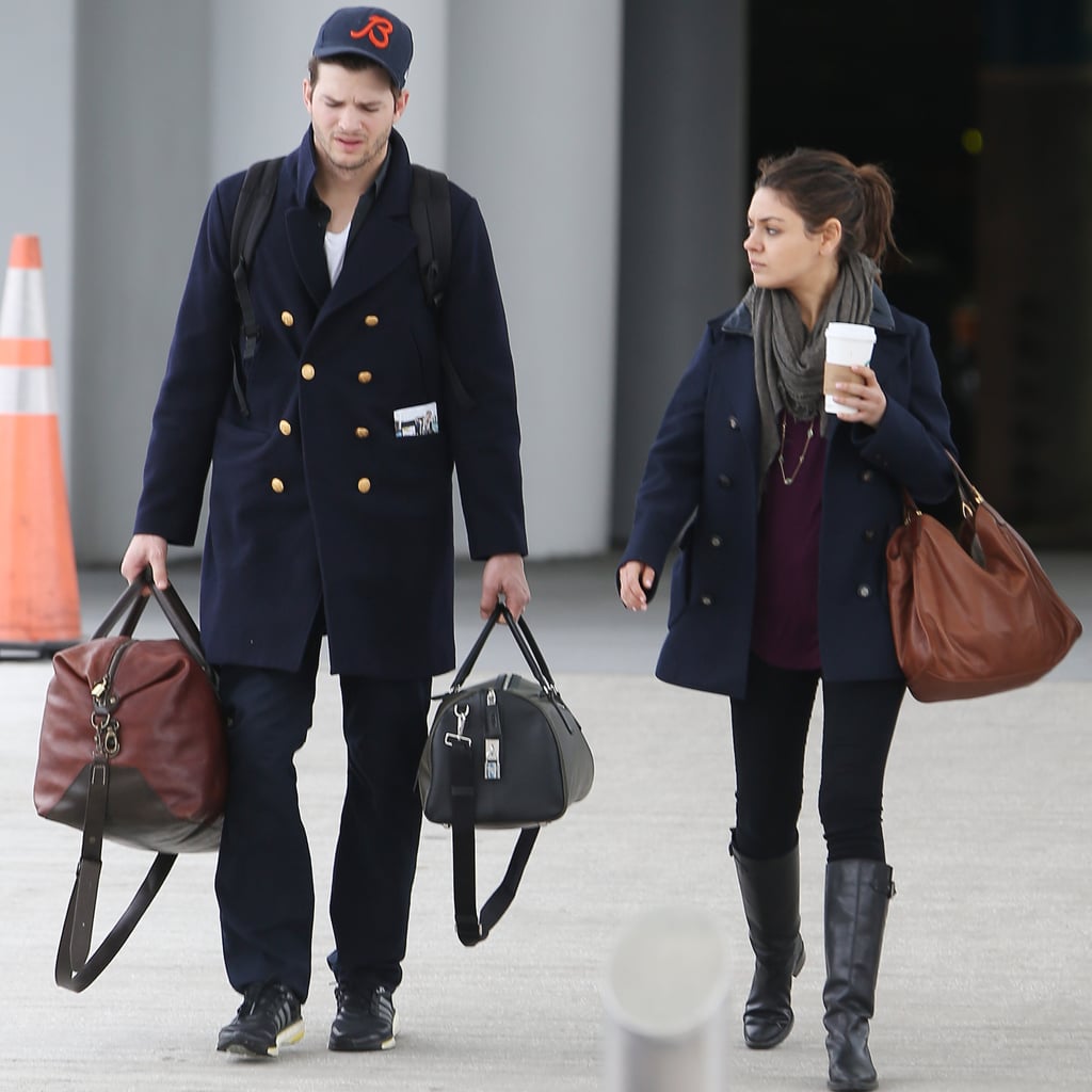 Mila Kunis And Ashton Kutcher After His Brother S Wedding Popsugar Celebrity
