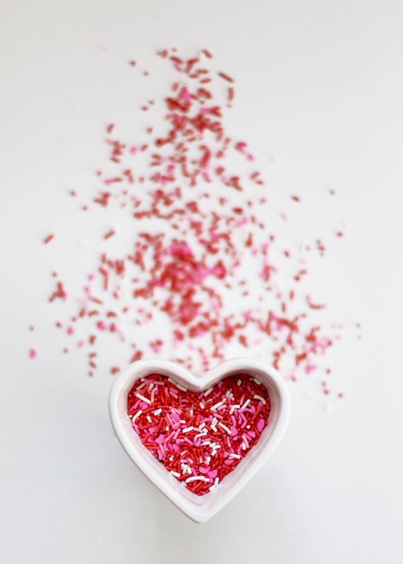 Hearts On Aesthetic Table Valentines Day Background Backgrounds