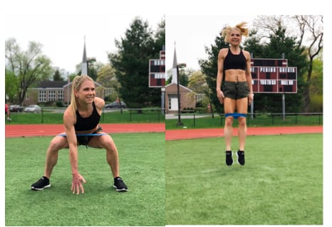 Single leg squat resistance band sale
