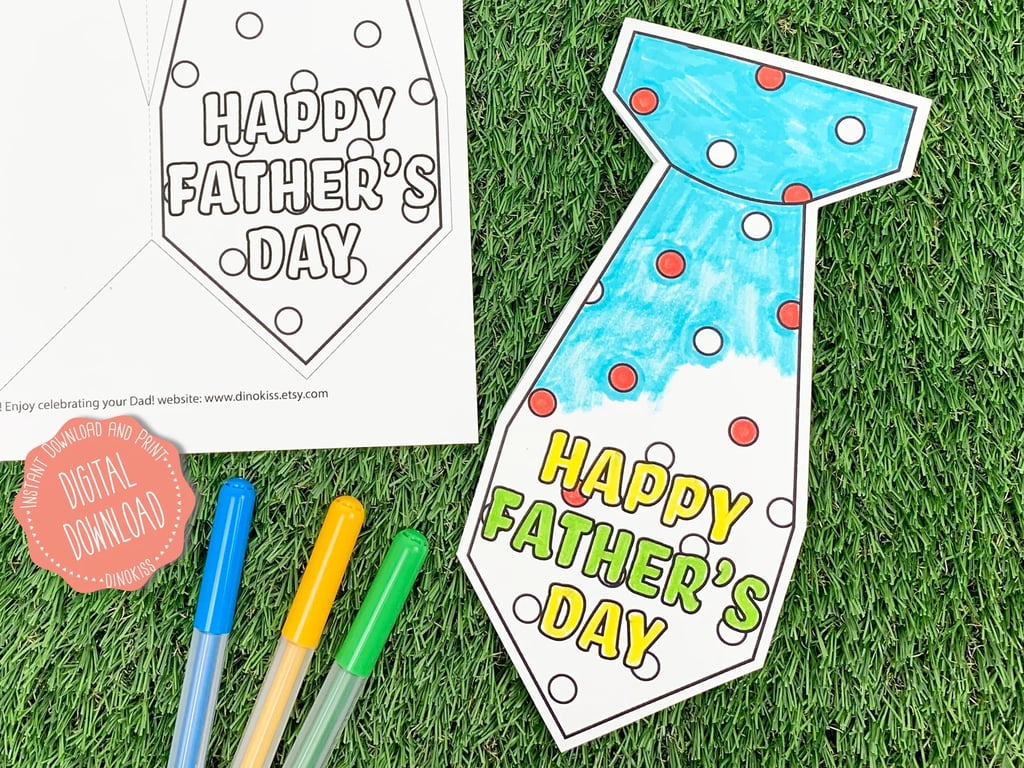 Colour-In Printable Father's Day Card