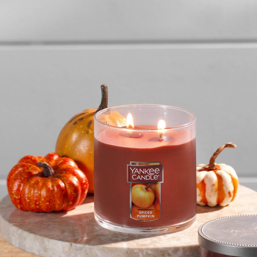 A Two-Wick Candle: Yankee Candle Lidded Glass Jar 2-Wick Spiced Pumpkin Candle