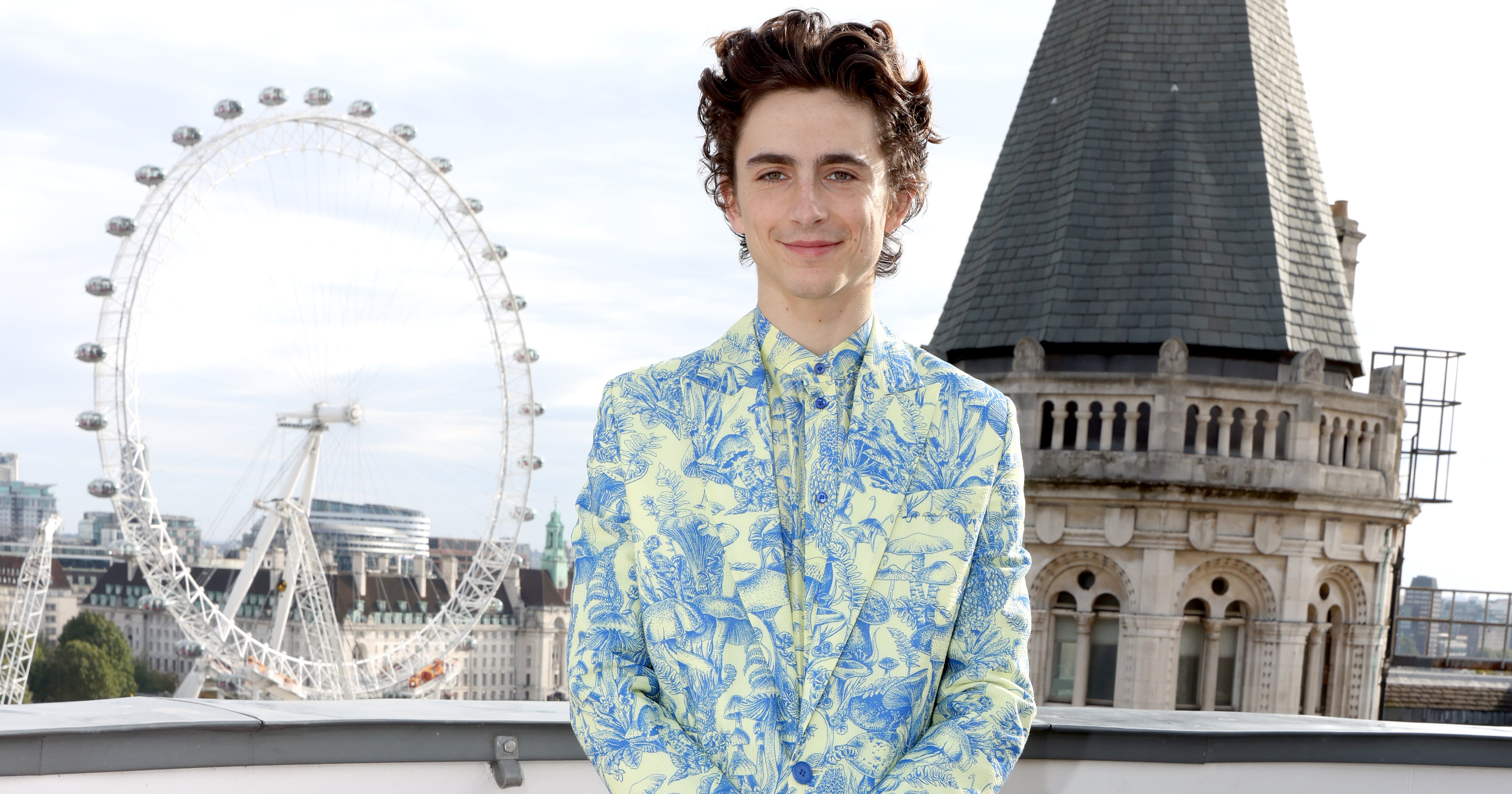 Timothée Chalamet Wears a Forest Print Stella McCartney Suit | PS Fashion