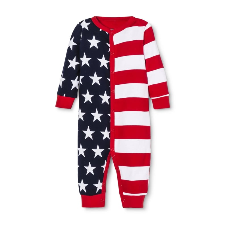 Snooze Button Baby Stars and Stripes Family Pajama Union Suit