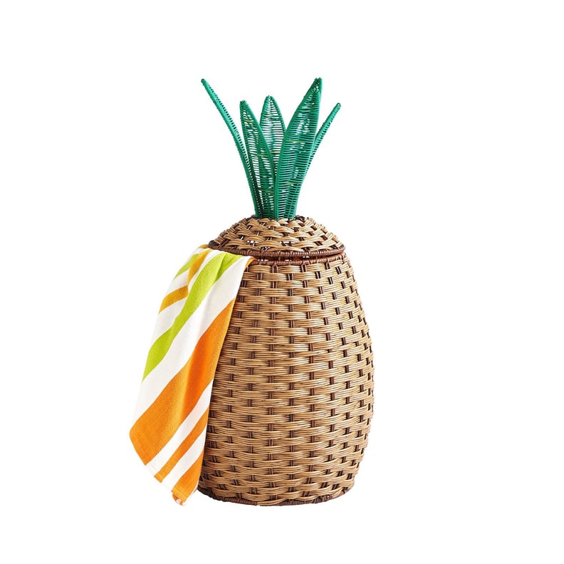 Wicker Pineapple Pool Storage Basket