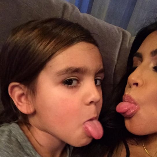 Kim Kardashian and Mason's Selfies July 2015