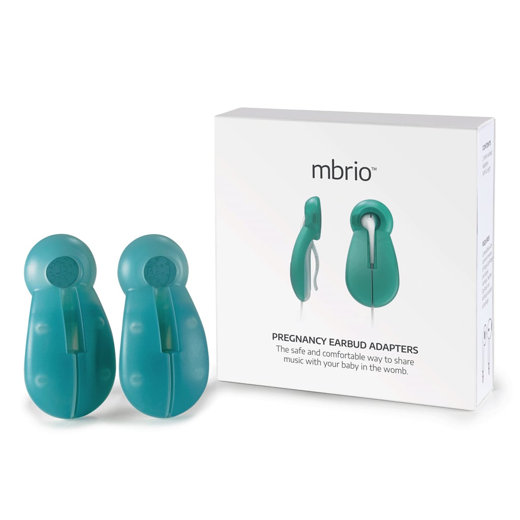 "How cool are these mbrio Clip-On Pregnancy Earbud Adapters ($30)? They turn any pair of earbuds into prenatal headphones using SoundSafe technology that makes your regular earphones less loud and thus safer for baby's small, delicate, and developing ears. Plus, you can clip them right onto your pants so that you don't have to hold onto them the entire time you're playing music for your baby." — AS
