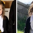 This Little Girl's Before-and-After First Day of School Photo Is 1 For the Dang Books