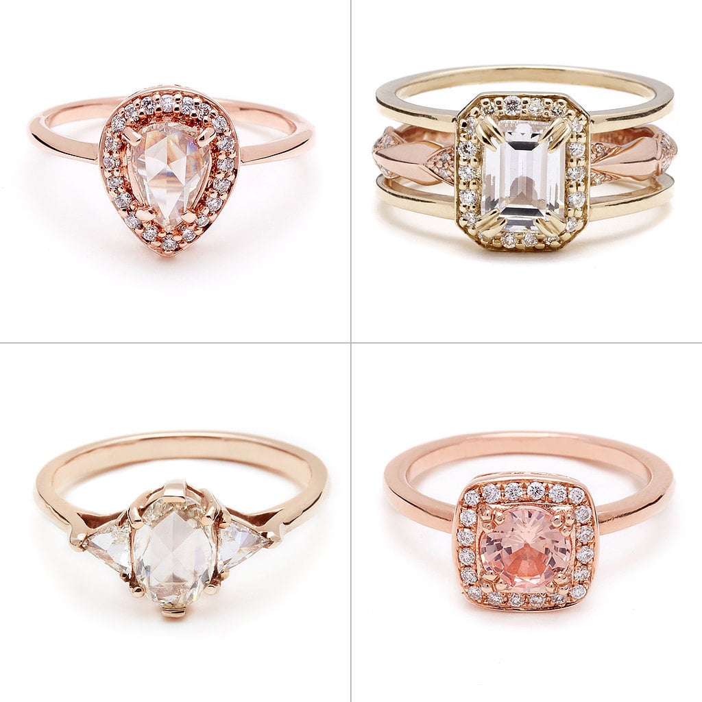 Whether you're shopping for your forever ring or simply want some eye candy, scroll through to see the beautiful rose gold pieces we'd happily wear as a bride or, you know, an everyday girl.
Source: Anna Sheffield