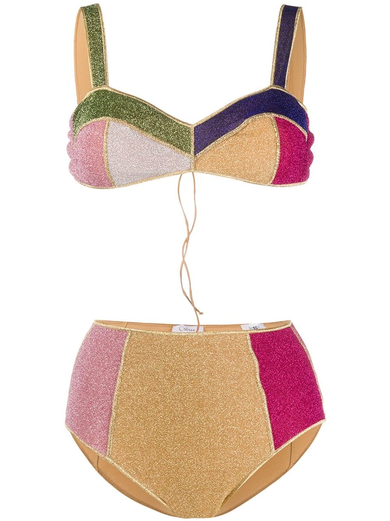 Splurge: Oséree Shimmer Colorblock Bikini