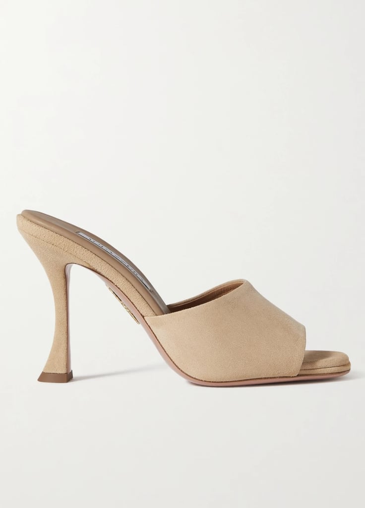 Aquazzura Violette 95 Suede Mules