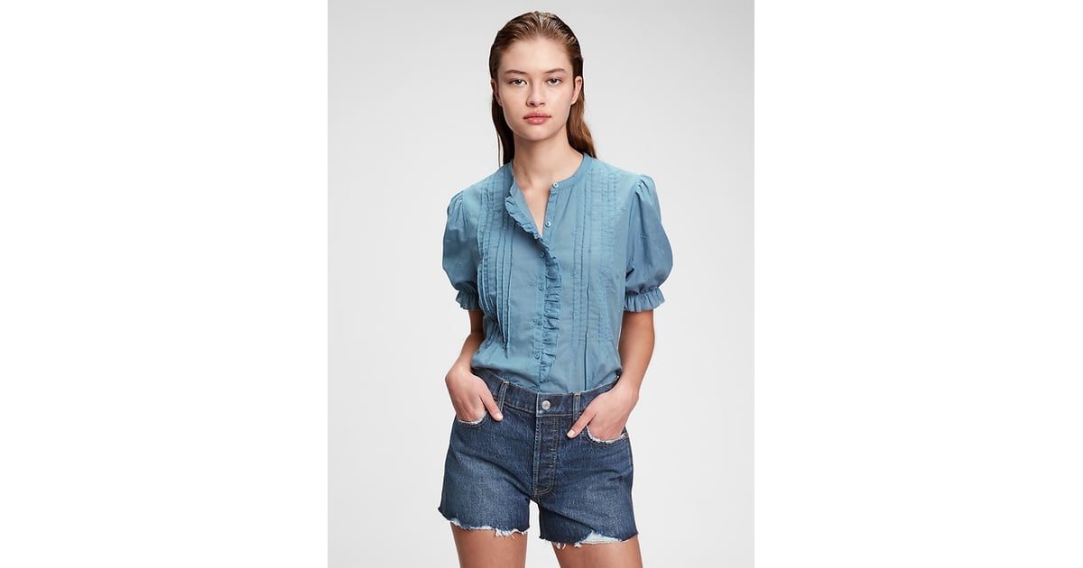 Gap Ruffle Pleated Top Best Button Down Shirts And Blouses From Gap Popsugar Fashion Photo 8