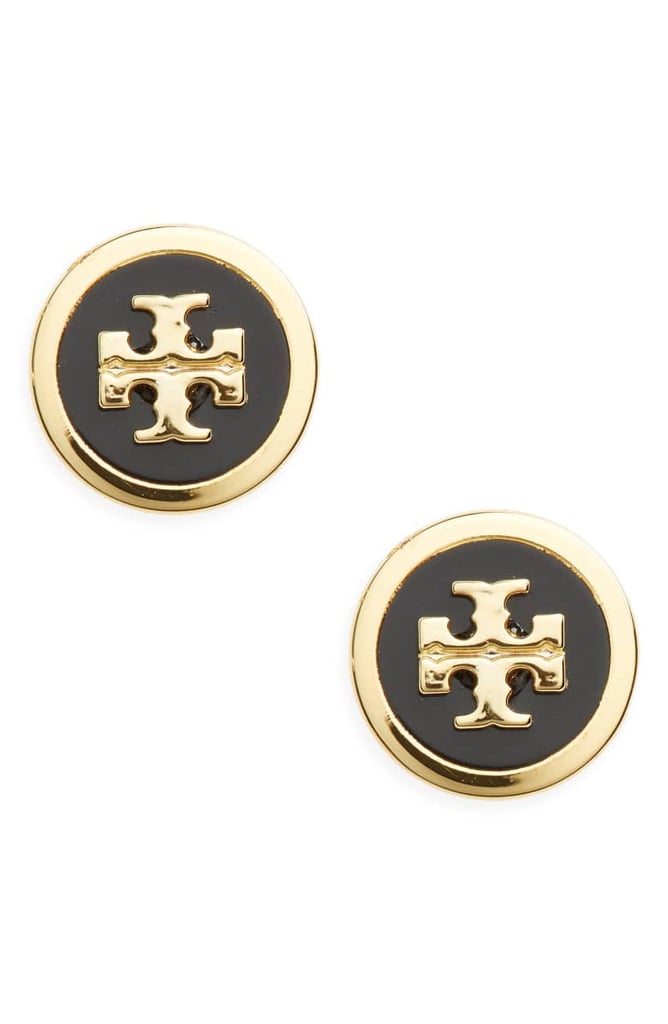 Tory Burch Logo Stud Earrings | Best Gold Earrings | POPSUGAR Fashion