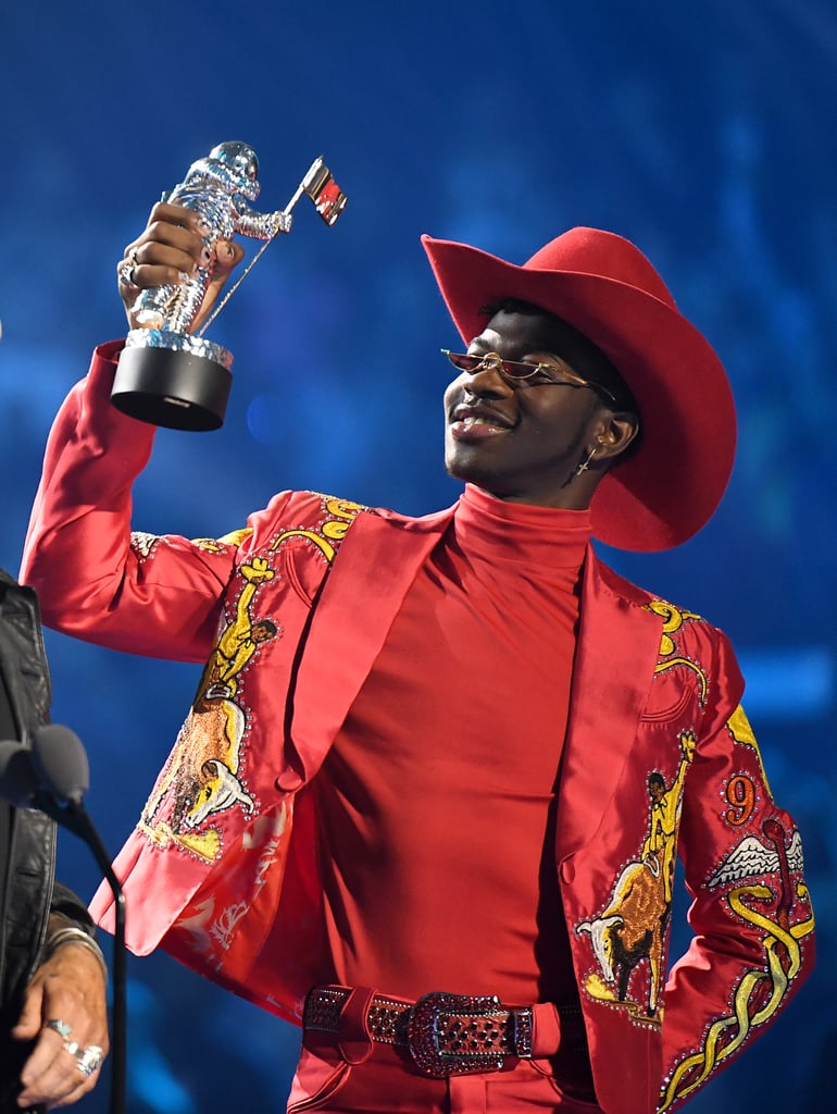 Lil Nas X With His First MTV VMA Award