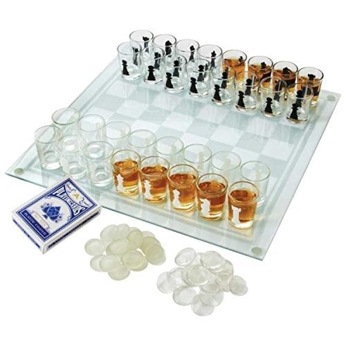 Maxam 3-in-1 Shot Glass Chess Set