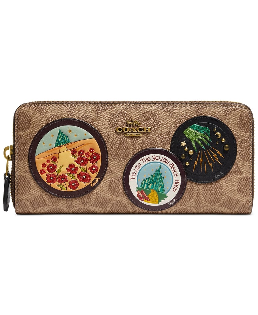 Coach Coated Canvas Signature Wizard of Oz Slim Accordion Zip Wallet