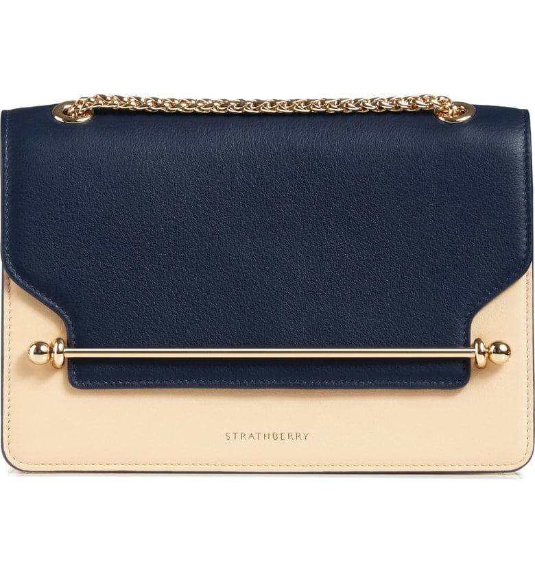 Strathberry Bicolor East/West Leather Crossbody Bag