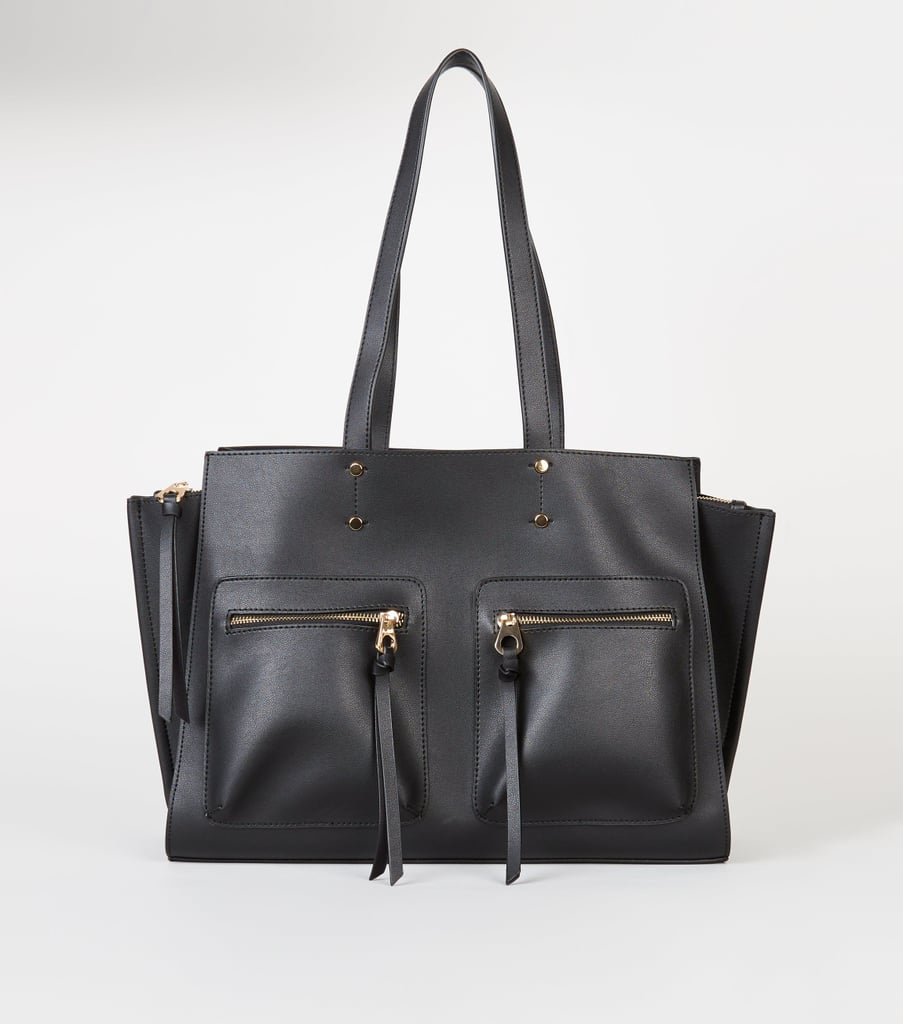 New Look Black Laptop Shopper Bag