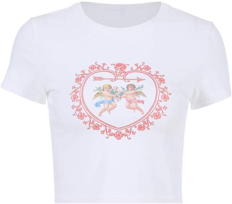 Angel Printed White T-Shirt