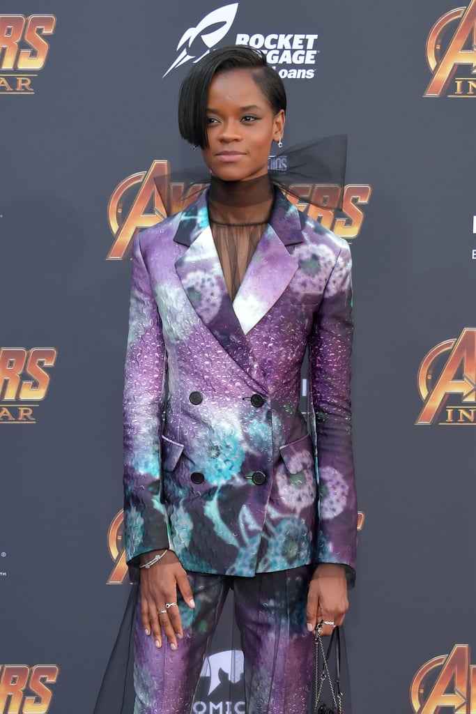 Letitia Wright's Purple Prada Suit