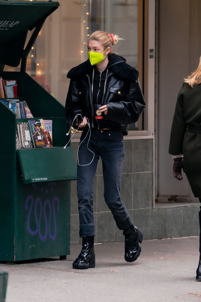 Hunter Schafer Wearing Reebok x Maison Margiela Boots in NYC
