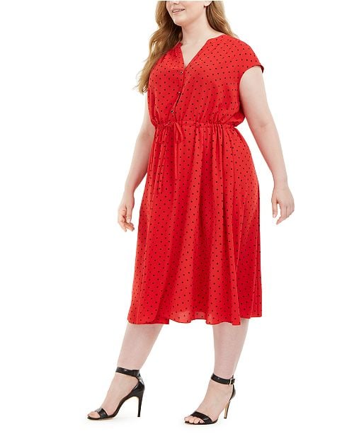 Anne Klein Beekman Dot-Print Dress