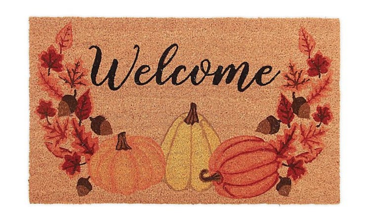 Harvest Pumpkin "Welcome" Door Mat