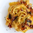 This Easy Butternut-Squash Carbonara Is Topped With Honey-Glazed Bacon Chips