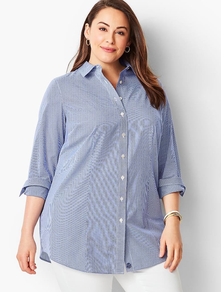 Talbots Longer Length Perfect Shirt Gingham | Kate Middleton Sweater on ...