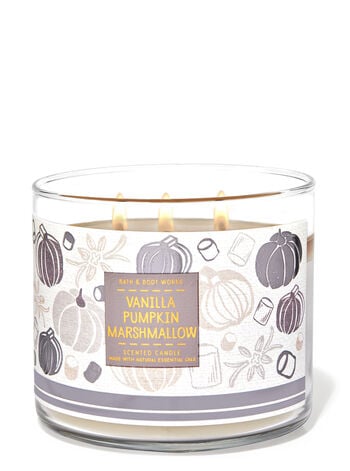 Bath & Body Works Vanilla Pumpkin Marshmallow 3-Wick Candle