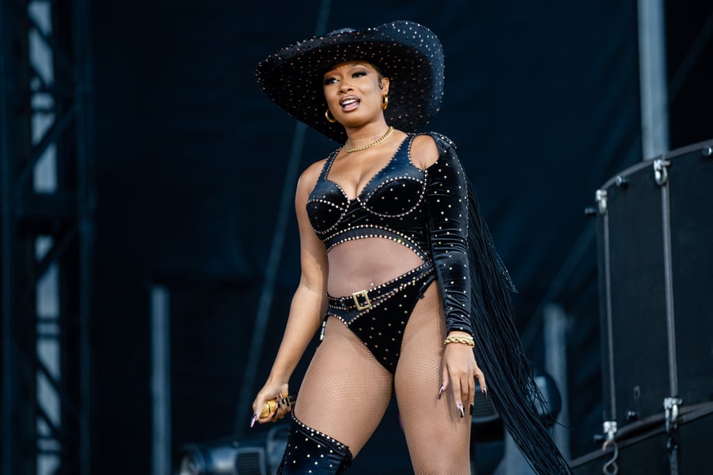 Megan Thee Stallion's Cowgirl Chic Rhinestone Bodysuit