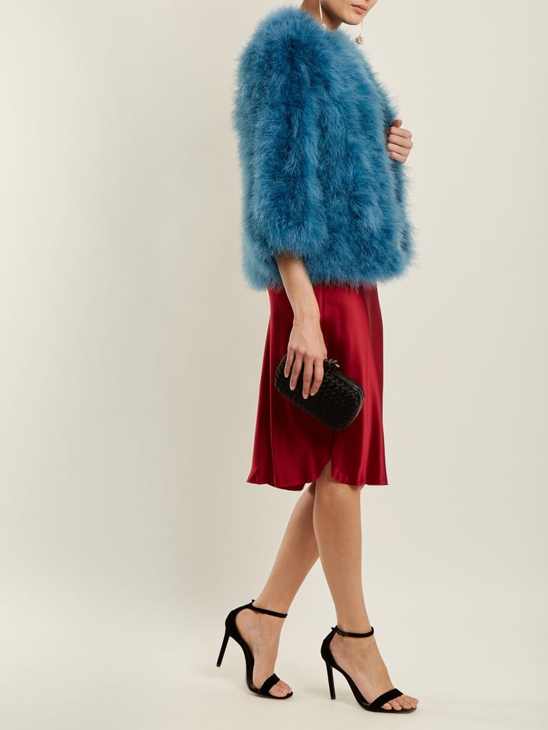 Yves Salomon Cropped Feather-Embellished Jacket | Clothes With Feathers ...