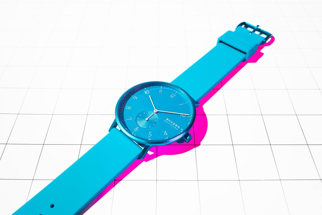 SKAGEN Aaron Kulor Neon Blue Silicone Watch