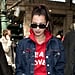 Bella Hadid Wearing Jeans With Broken Hearts
