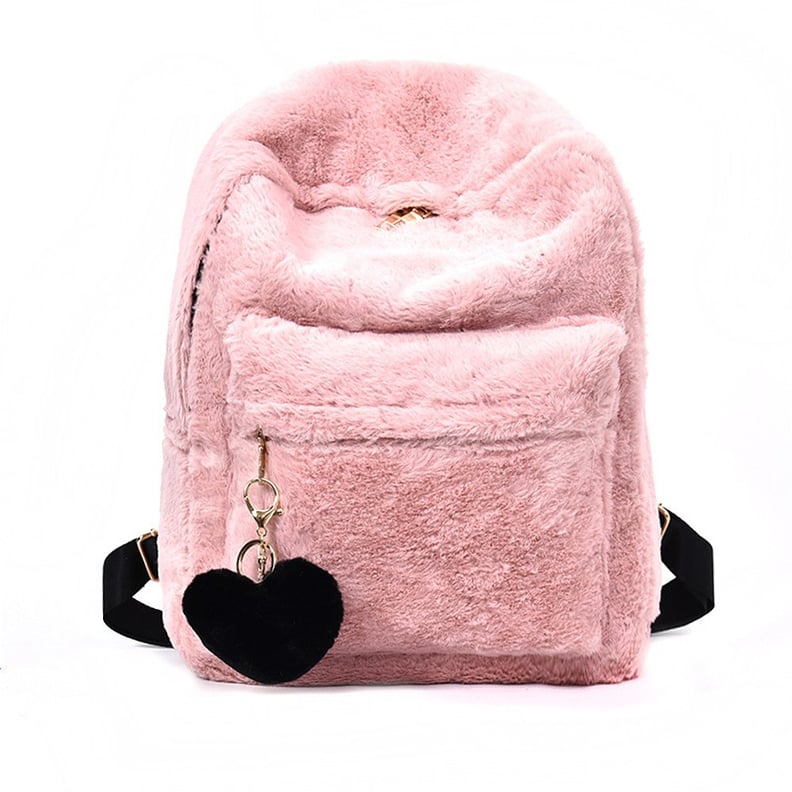 Faux Fur Plush Backpack