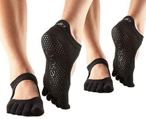 Women Yoga Socks Barre Non Slip Pilates with Super Grip Five Toe Socks Pilates 