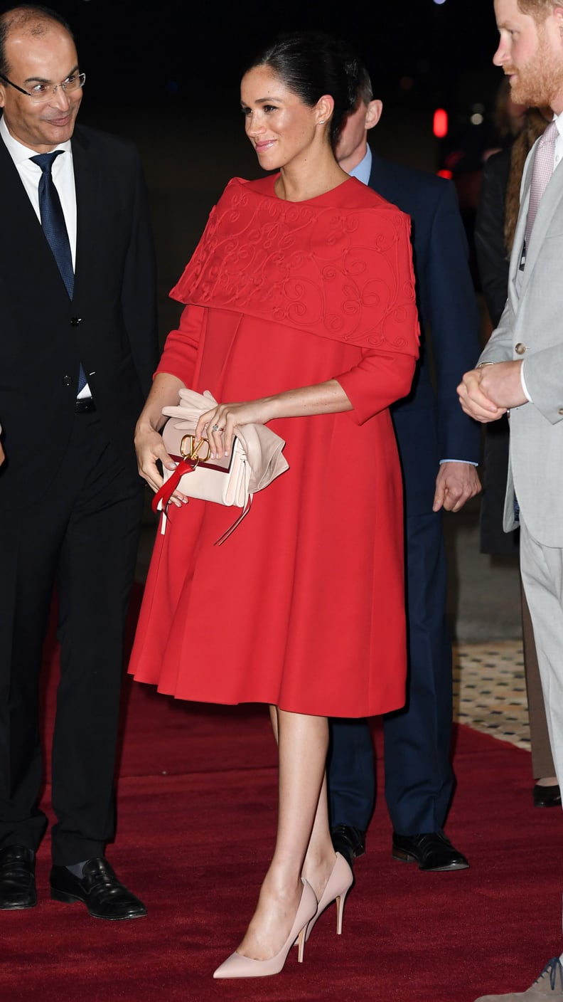 Meghan's Red Valentino Cape Dress