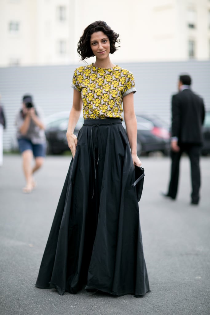 Yasmin Sewell got our attention in a full skirt.