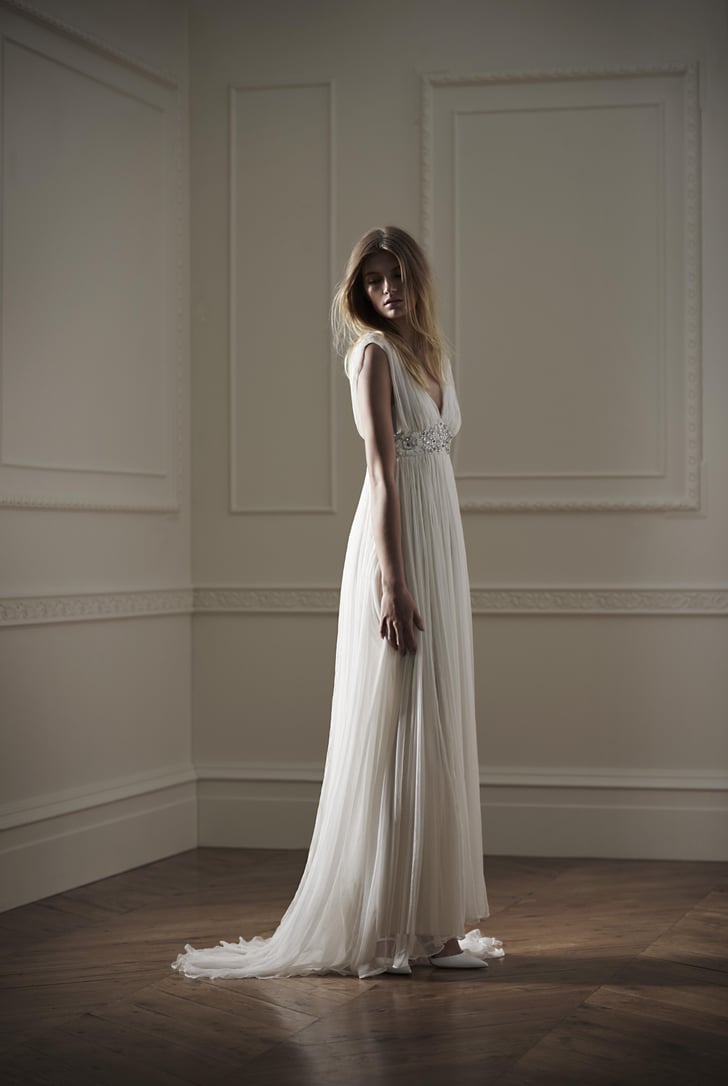 needle and thread wedding gown