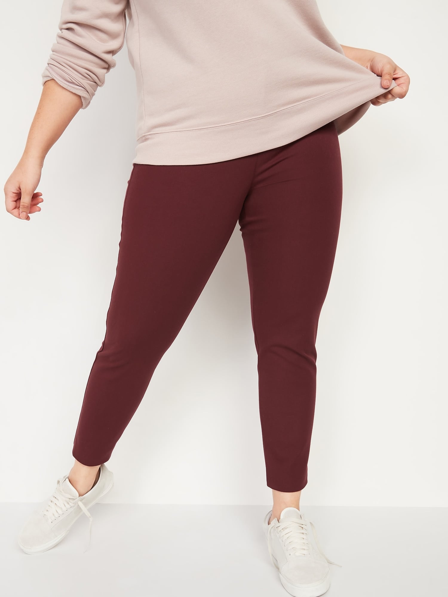 maroon pants old navy