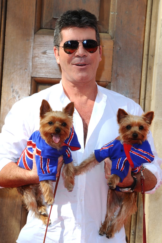 Simon Cowell dressed up his two dogs for a special event for Britain's Got Talent in London on Tuesday.