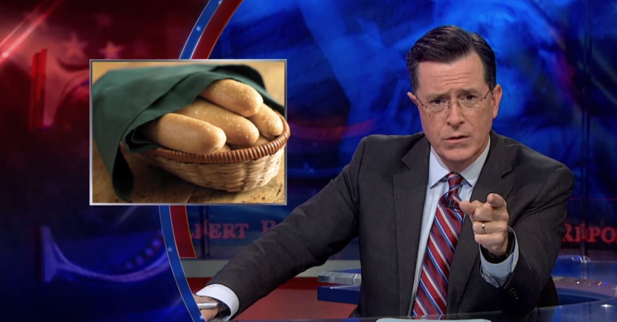 Stephen Colbert Breadsticks Video | POPSUGAR Food