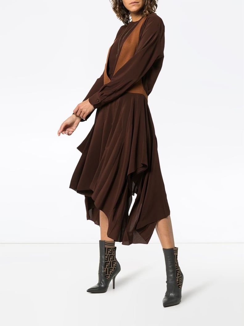 Chloé Flou Shirt Asymmetric Midi Dress