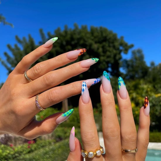 Kylie Jenner's French Manicure Has a Checkered Twist