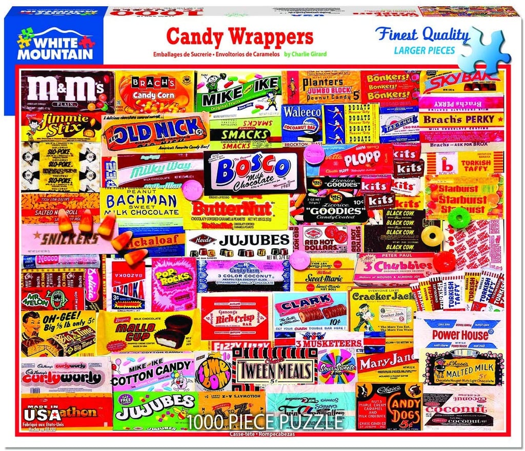Candy Wrappers 1000 Piece Collage Jigsaw Puzzle