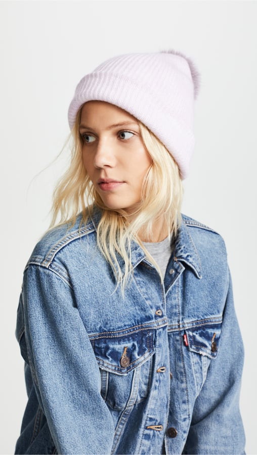 White + Warren Cashmere Pom Pom Beanie